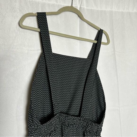 Albion Midnight Dash Black & White Polka Dot Open Back Overall Jumpsuit Small - Picture 7 of 8